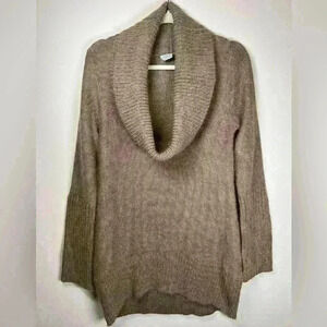 Oasis Cowl Neck Tunic Sweater Oversized Brown Alpaca Blend Women’s Size US 8-10